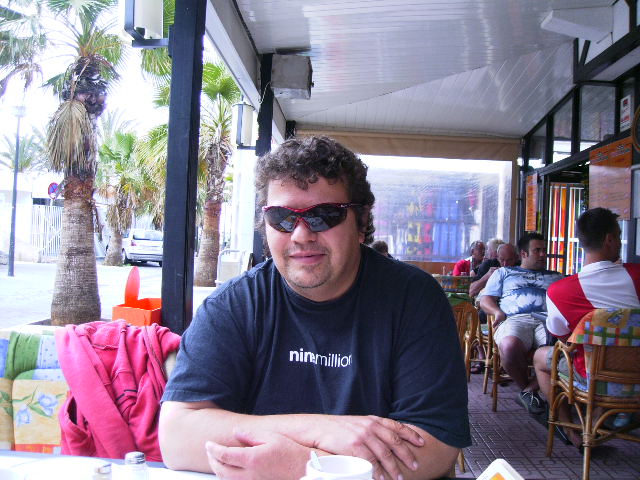 Bert Vel beim Abendessen
